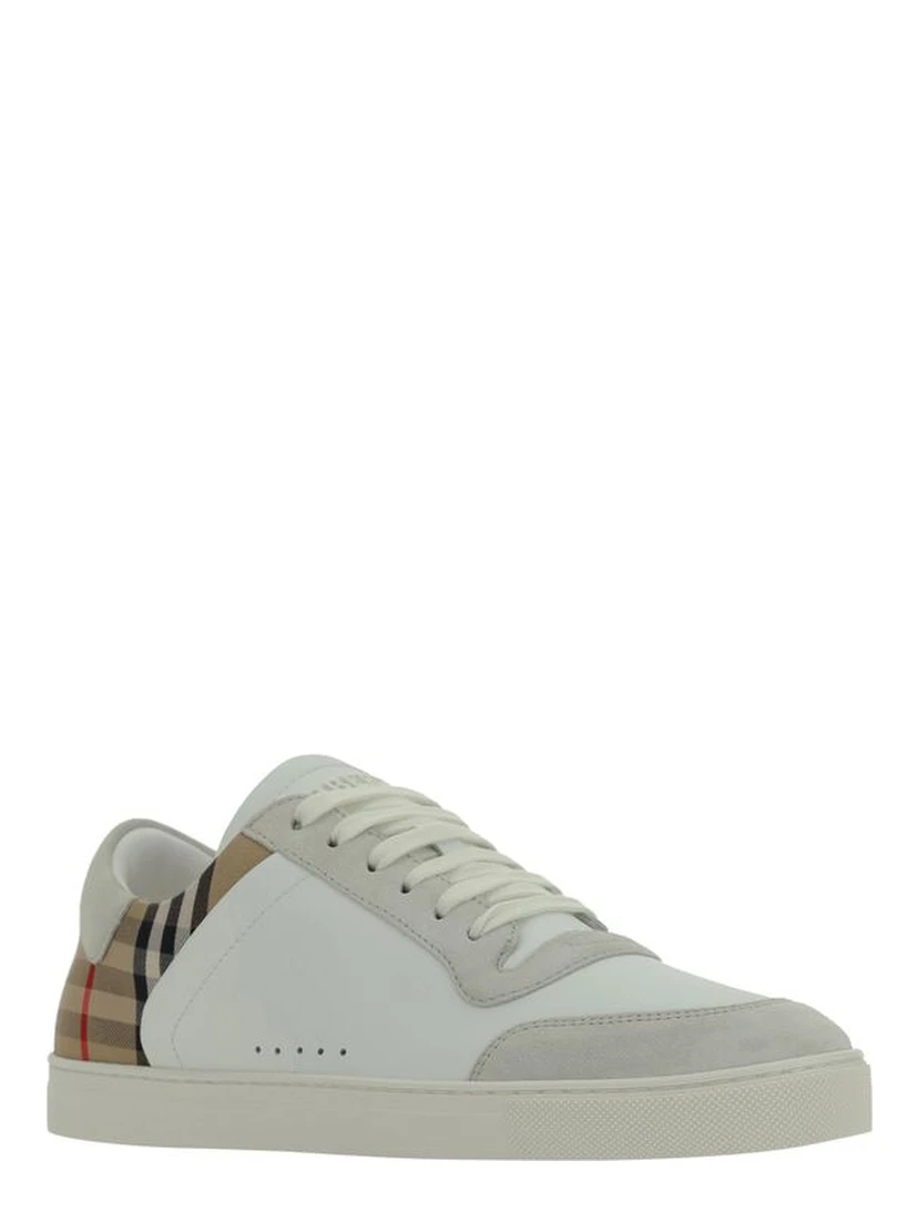 White Calf Leather Bos Taurus Low Top Sneakers