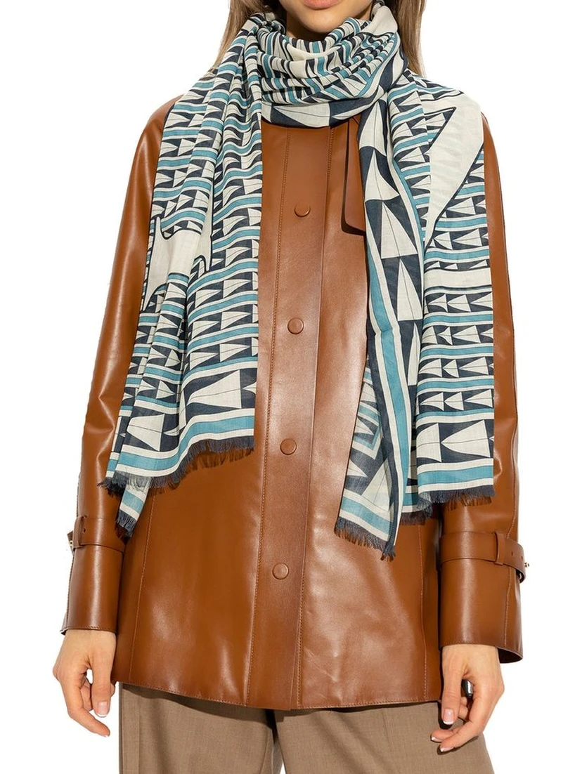Blue Wool Scarf