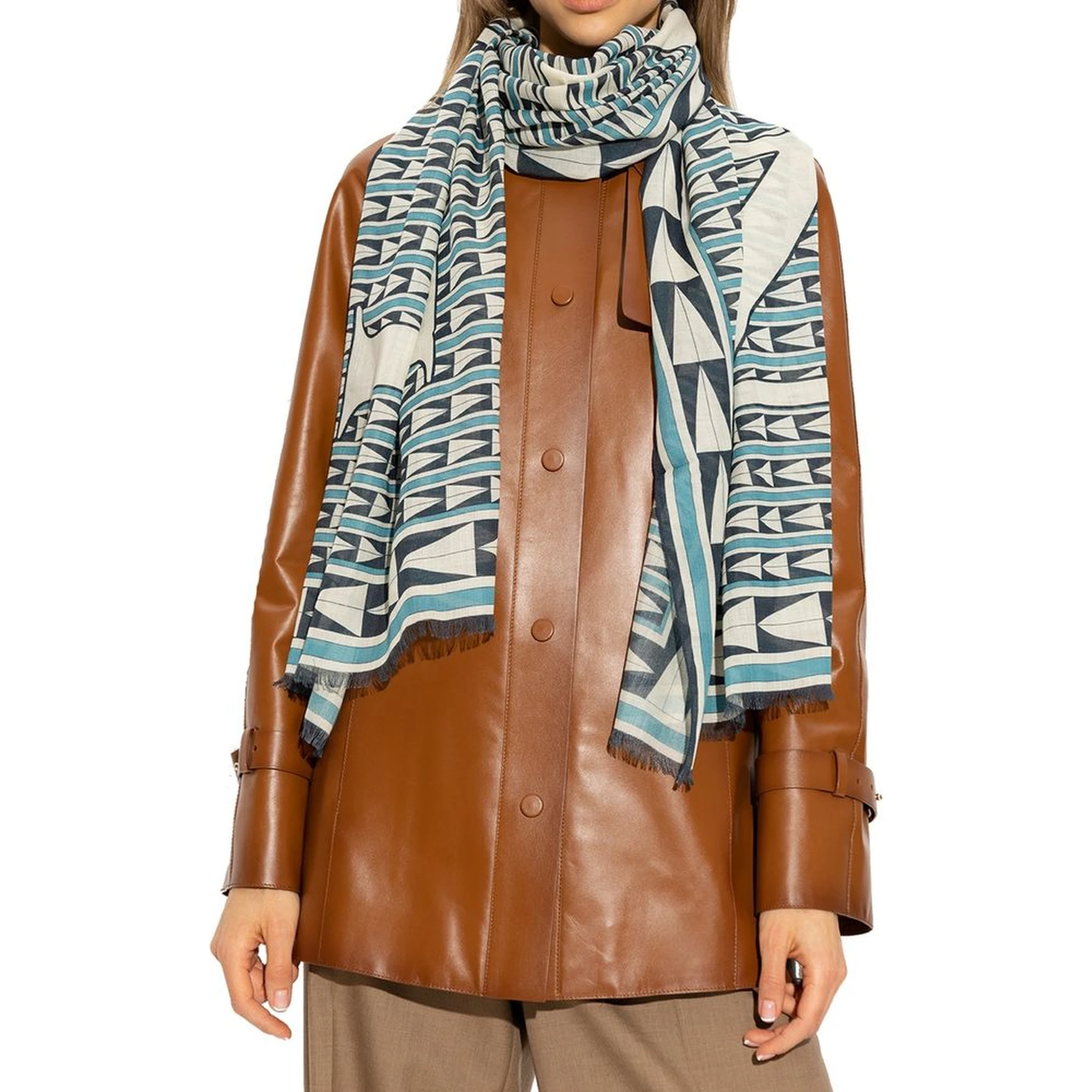 Blue Wool Scarf