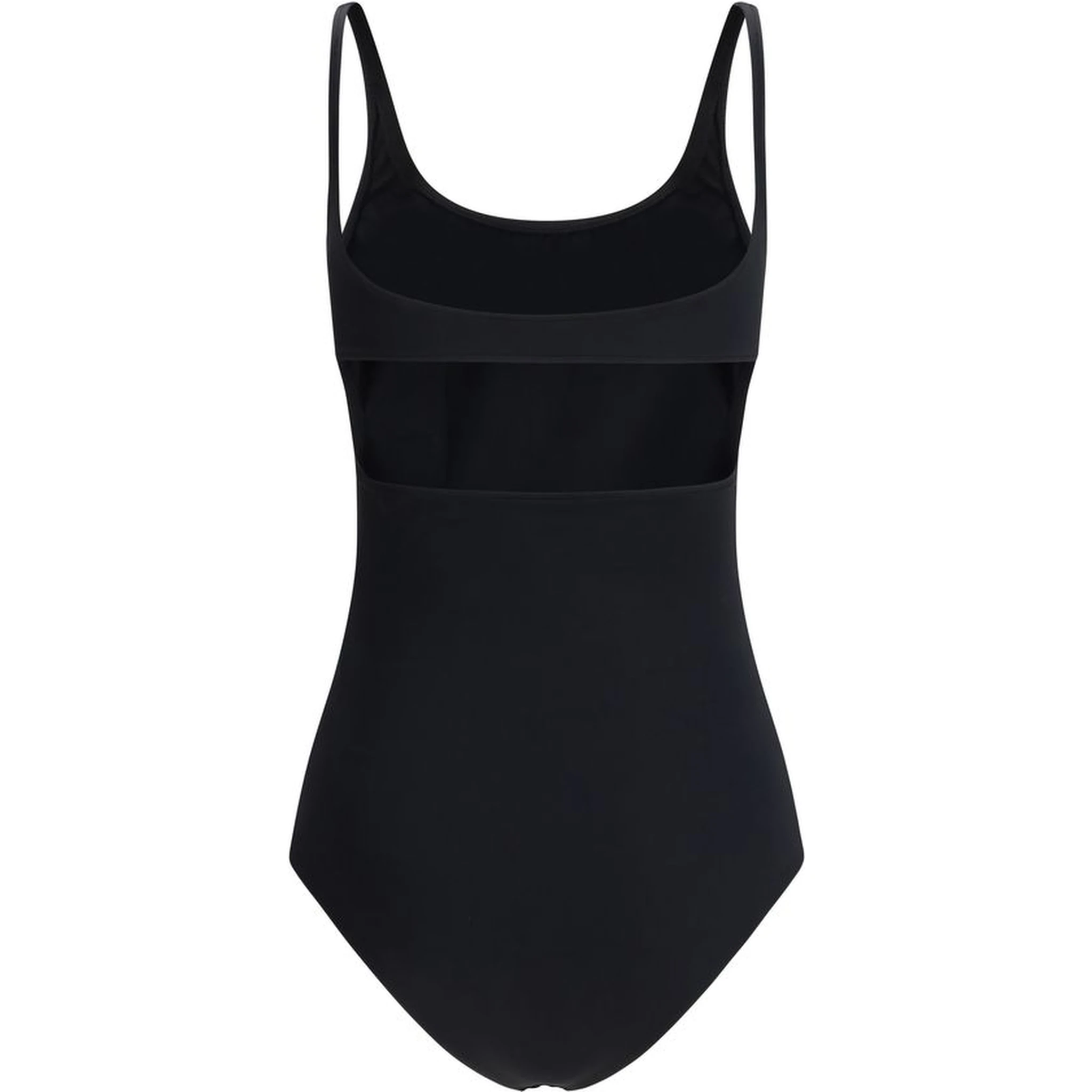 Black Elastane One-Piece Swimsuit