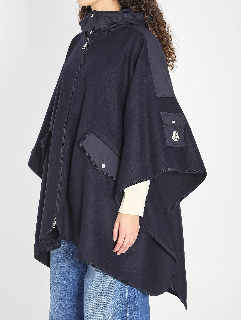 Wool and nylon cape
