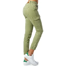 Bicolor Cotton Cargo Pants