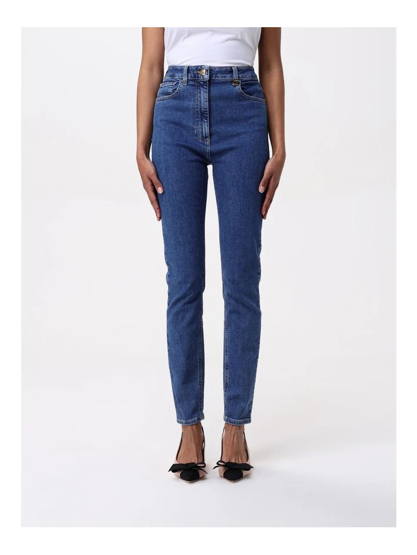 Blue Denim High-Waisted Jean