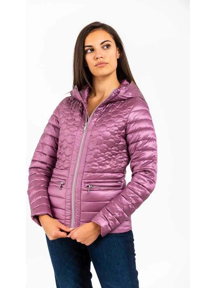 Pink Polyester Parka