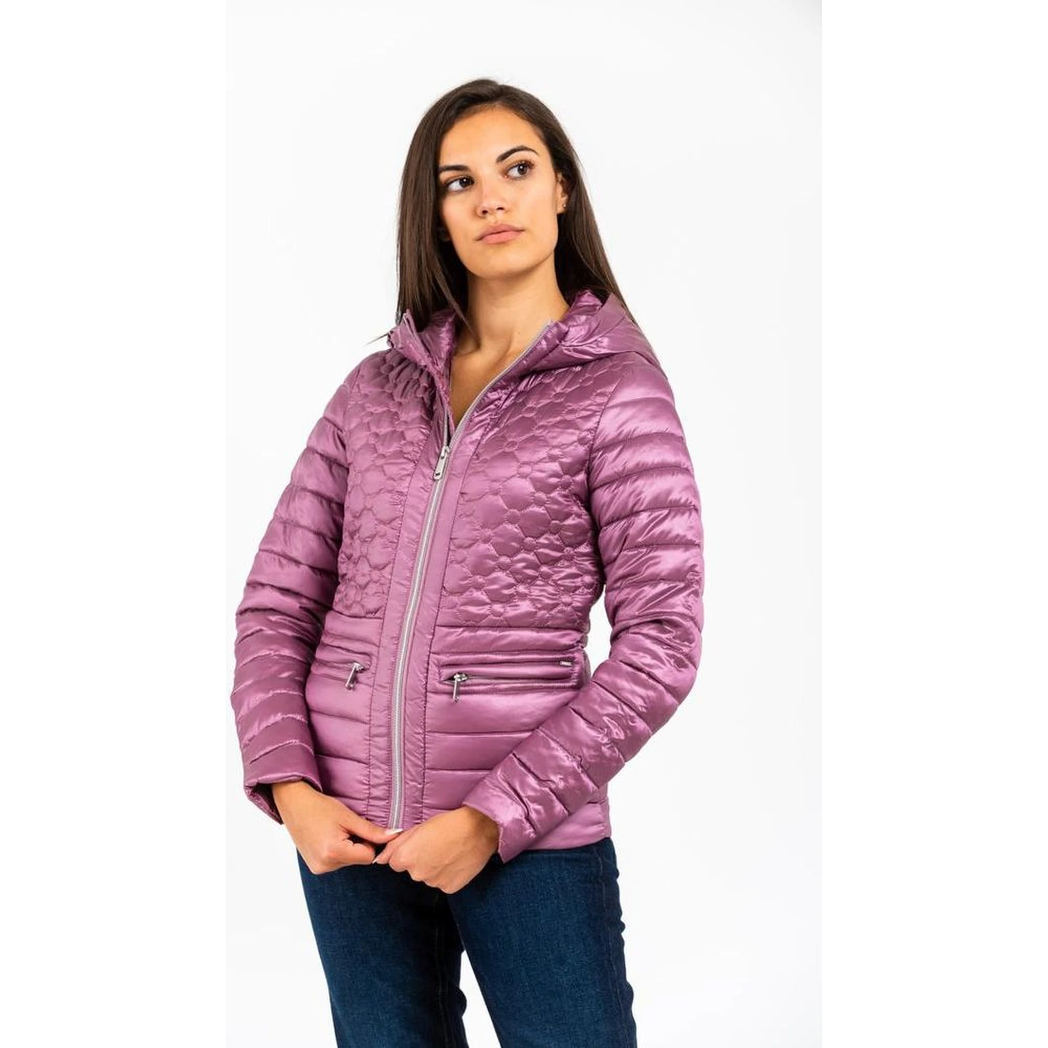 Pink Polyester Parka