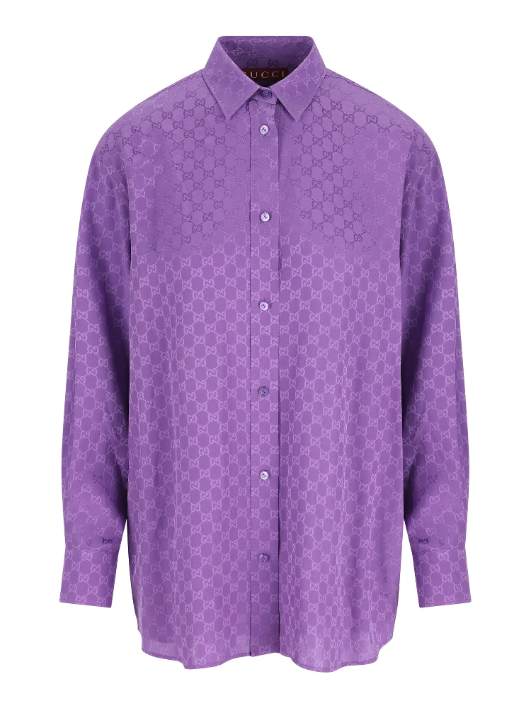 GG jacquard silk shirt