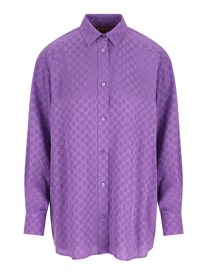 GG jacquard silk shirt