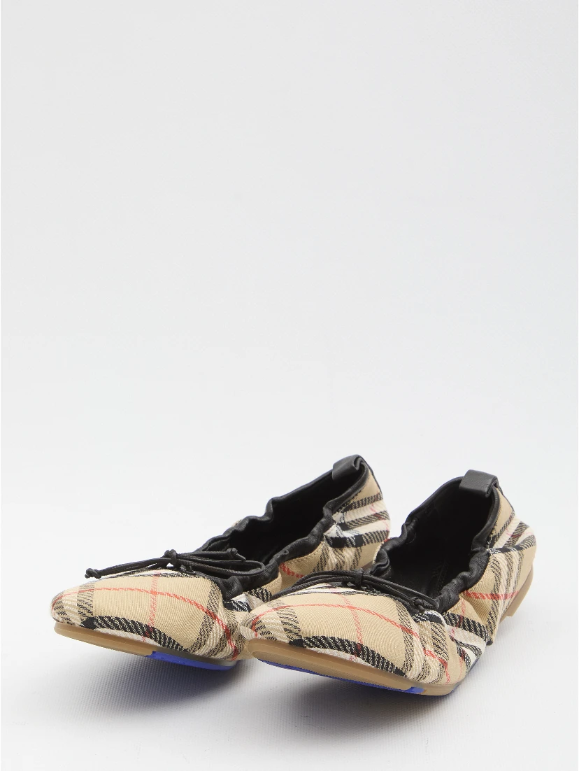 Fawn Check ballet flats