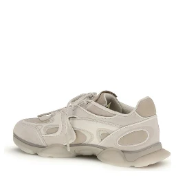 White Calf Leather Bos Taurus Chunky Sneakers
