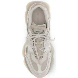 White Calf Leather Bos Taurus Chunky Sneakers