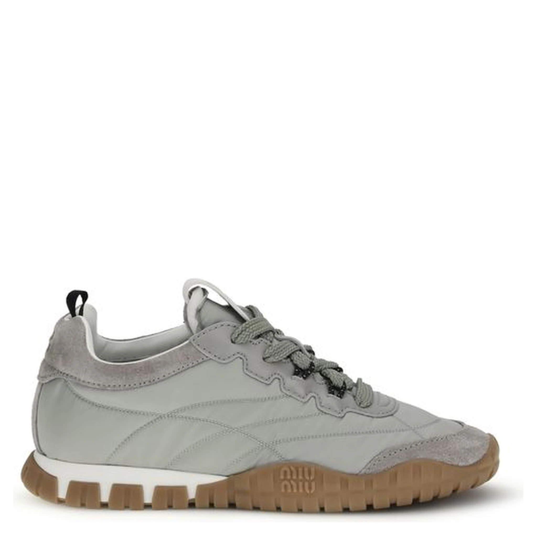 Gray Recycled Polyamide Athletic Sneakers