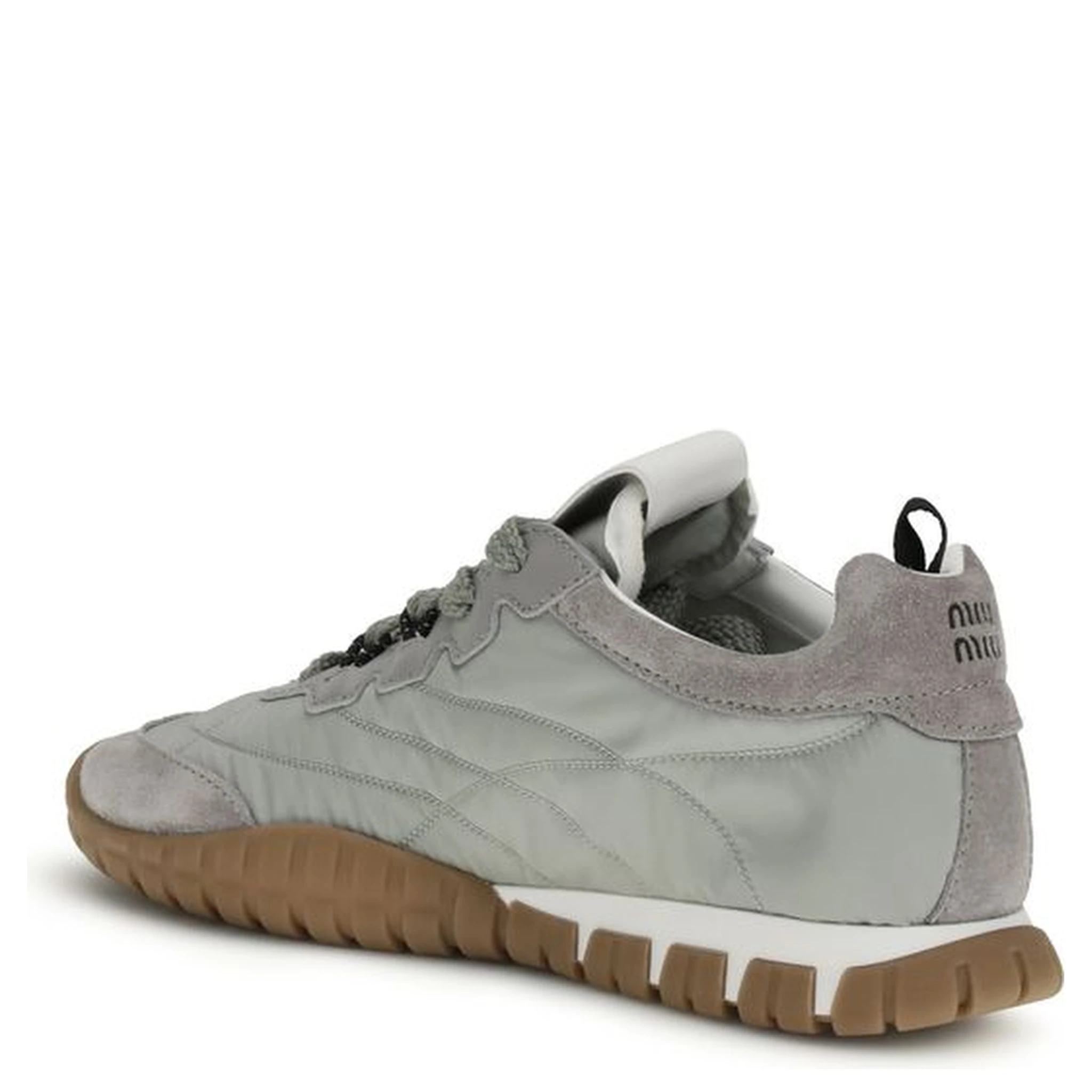 Gray Recycled Polyamide Athletic Sneakers