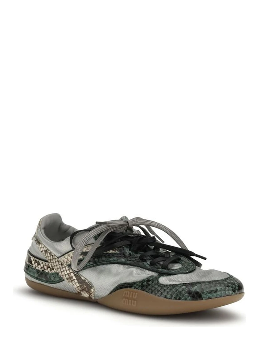 Gray Rubber Athletic Sneakers