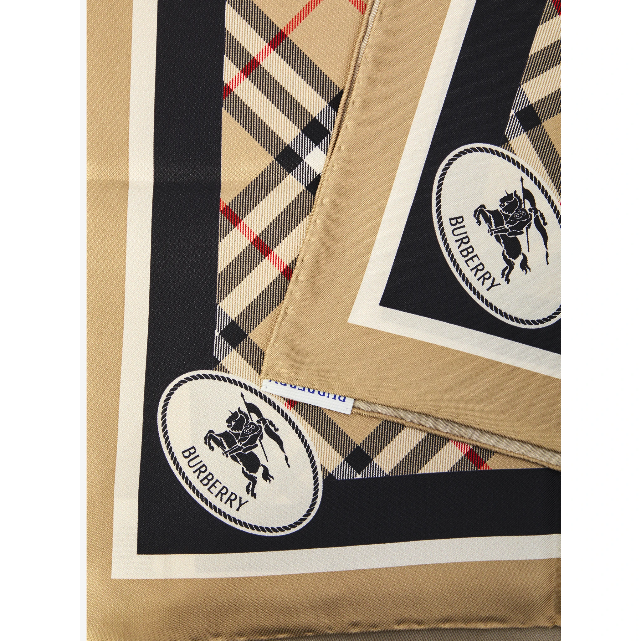 Check silk scarf