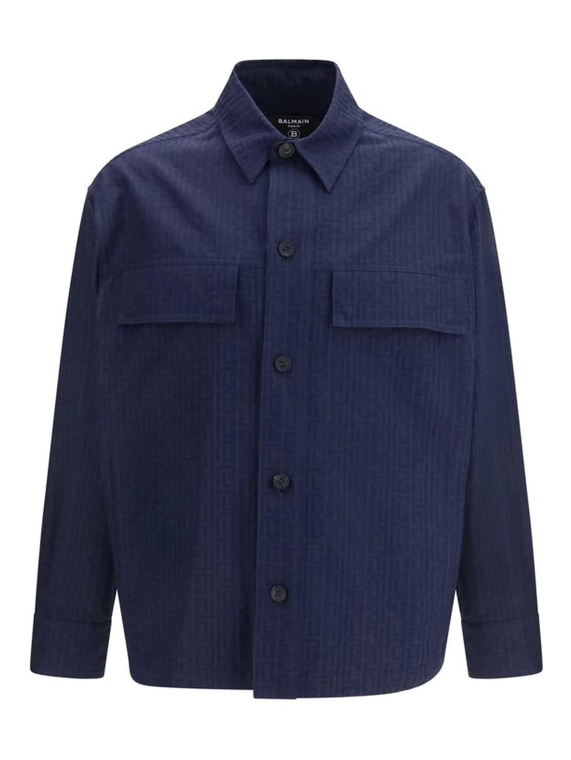Blue Cotton Shell Jacket