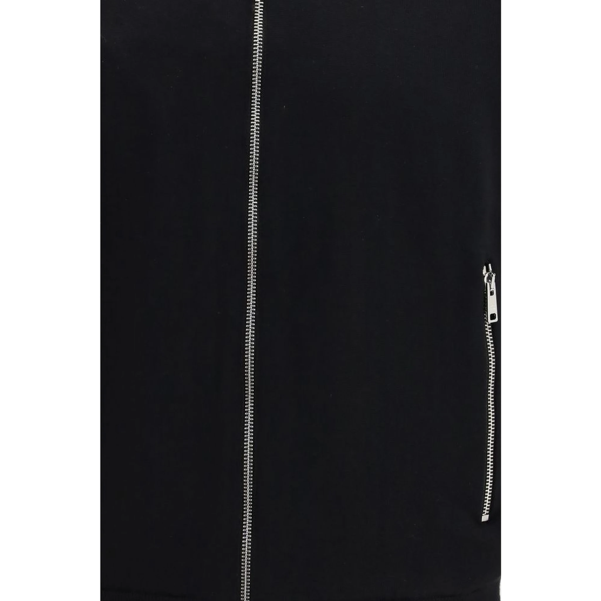 Black Fleece Wool Full-Length Jacket