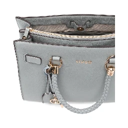 braided-handle charm-detail tote bag