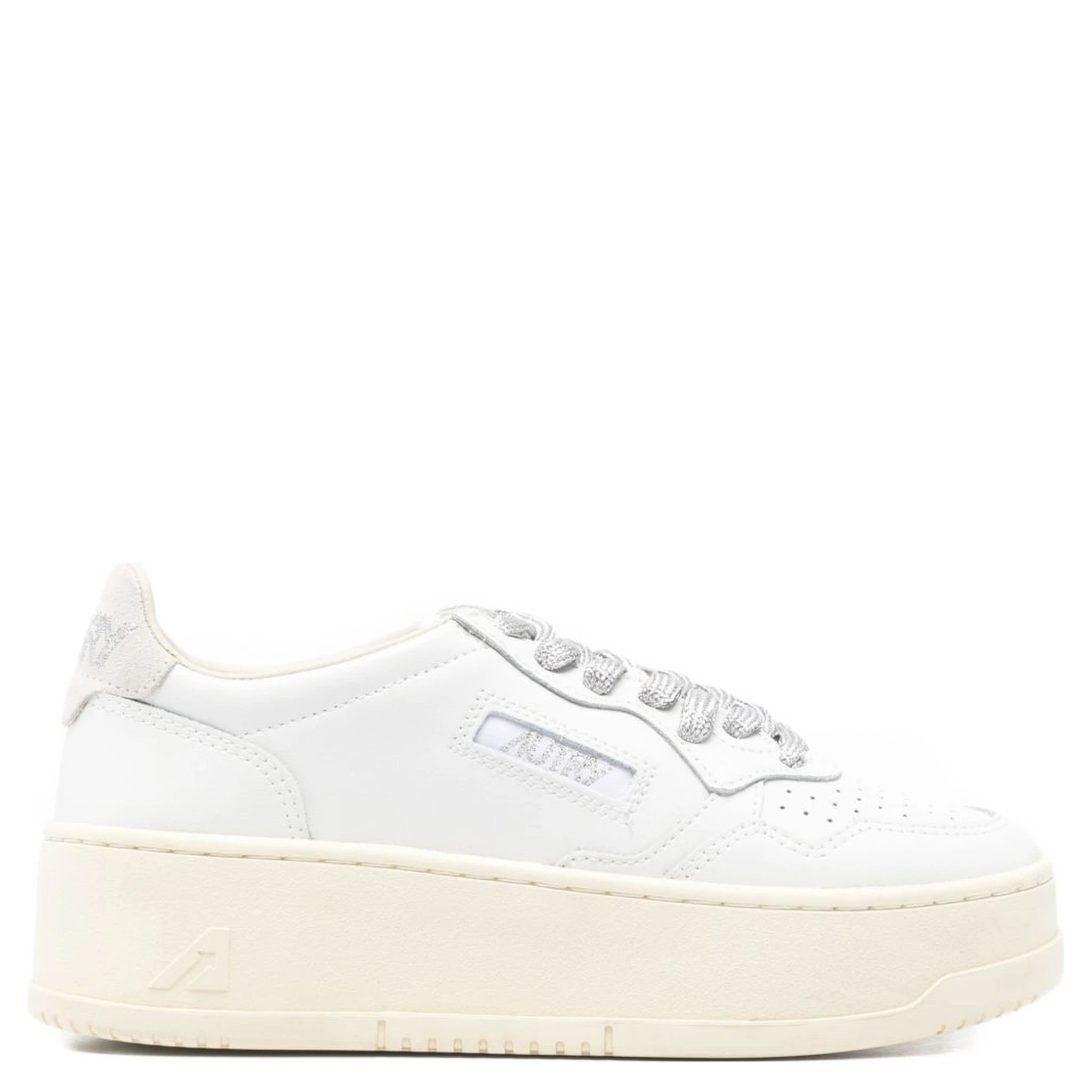 Medalist platform leopard-panel sneakers