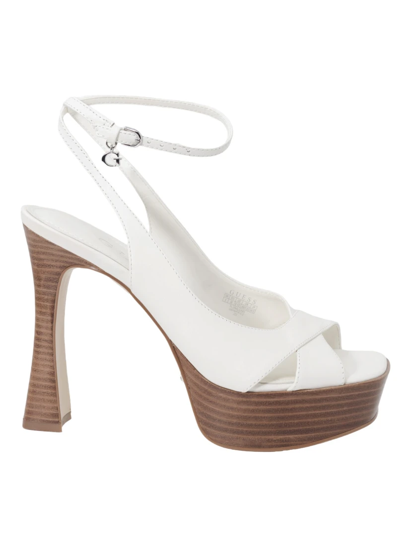 Beige Other Fibres Platform Sandals
