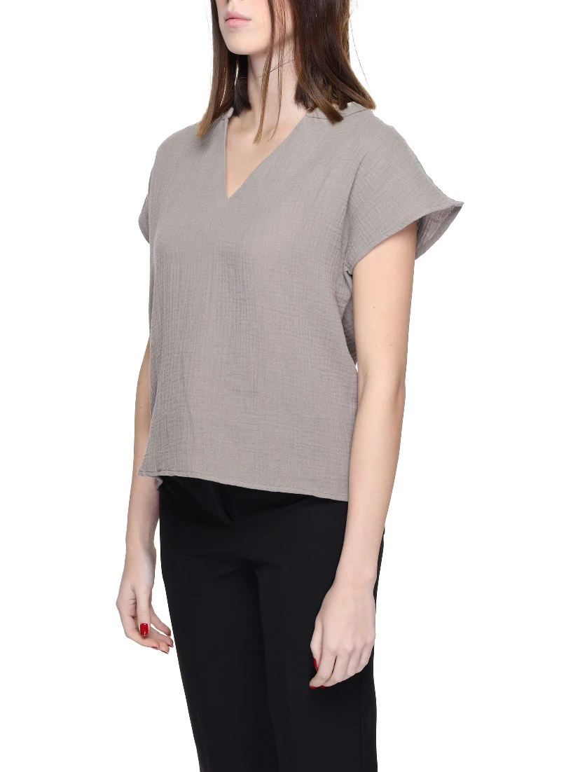 Beige Cotton Blouse