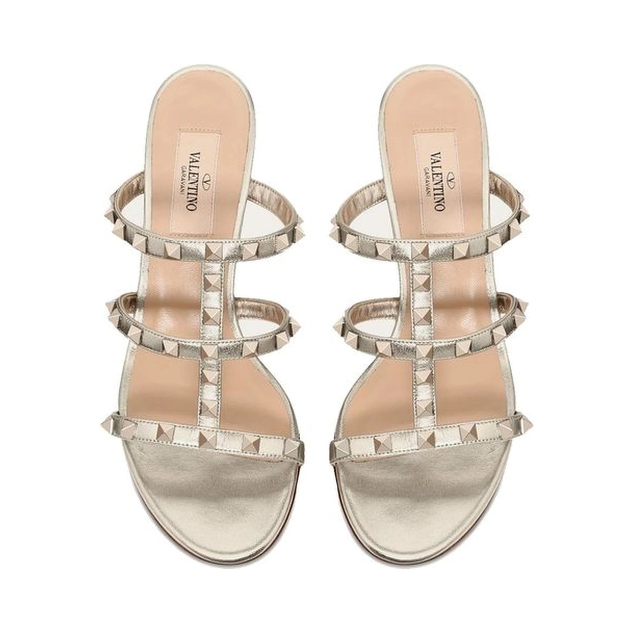 Gold Calfskin Mules
