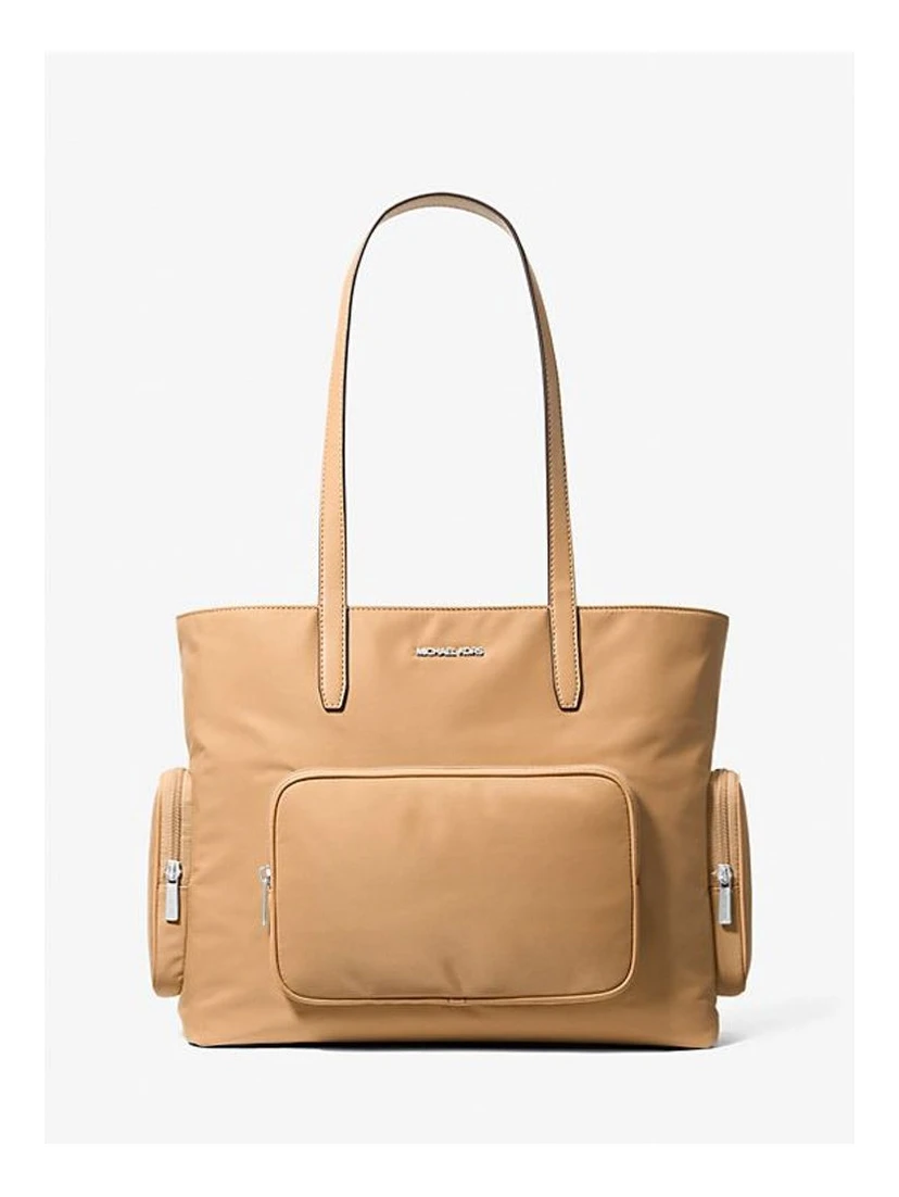 Brown Nylon Tote Bag