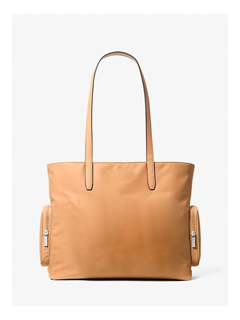 Brown Nylon Tote Bag