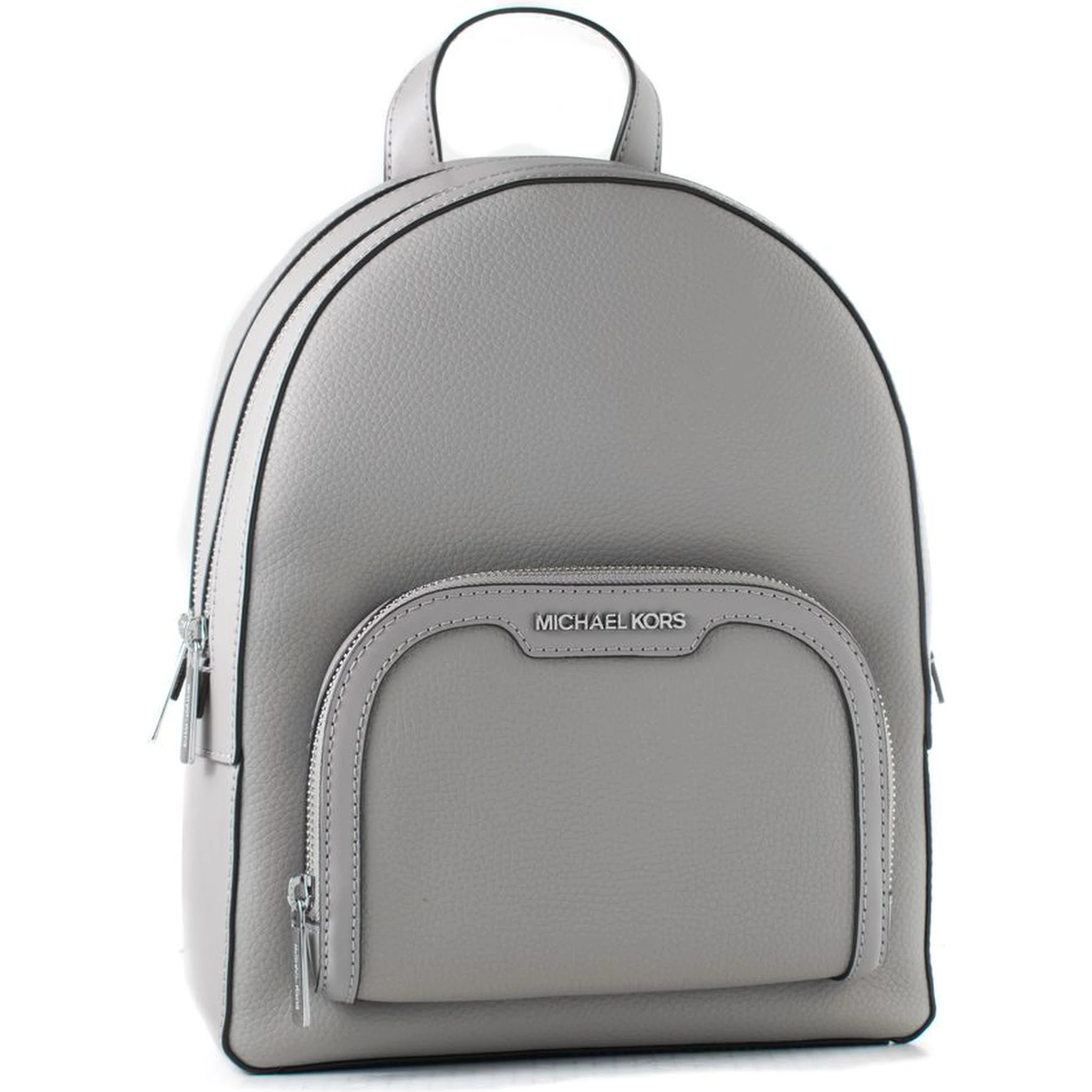 Gray Leather Backpack