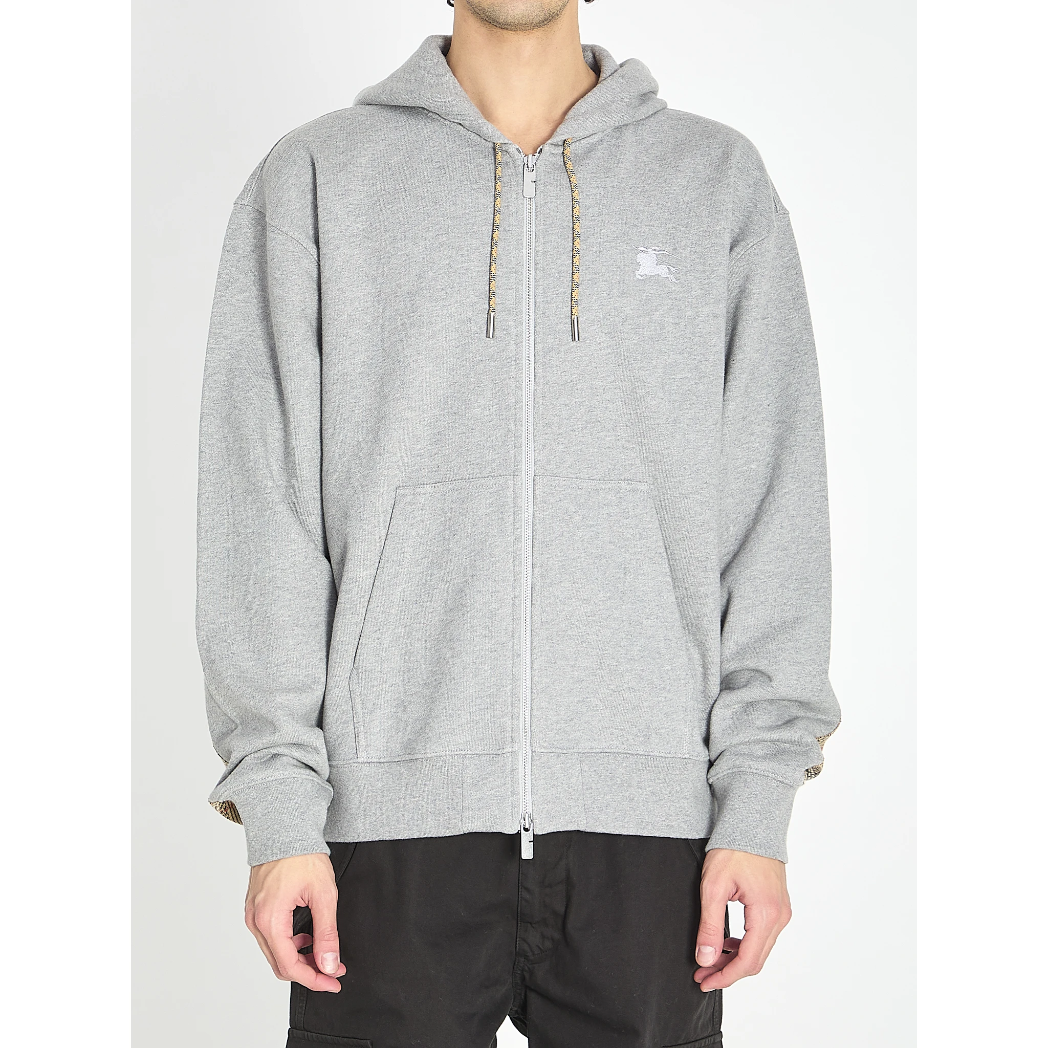 Cotton zipped hoodie