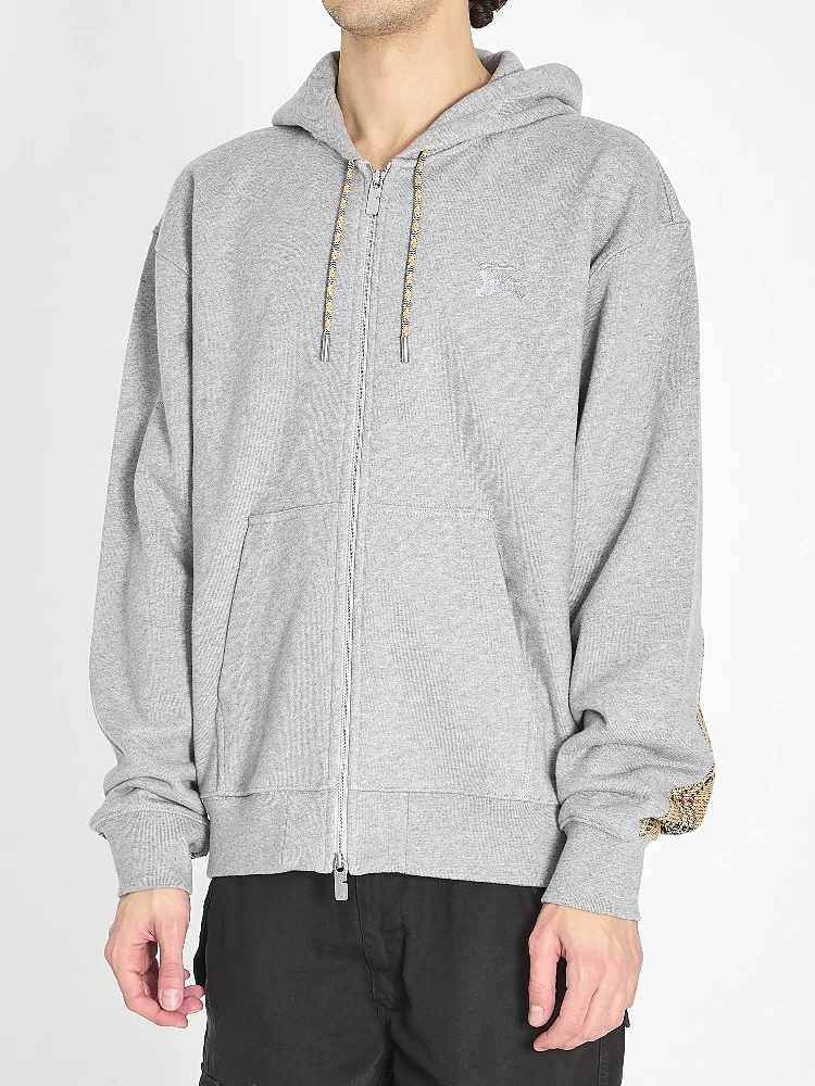 Cotton zipped hoodie alternative