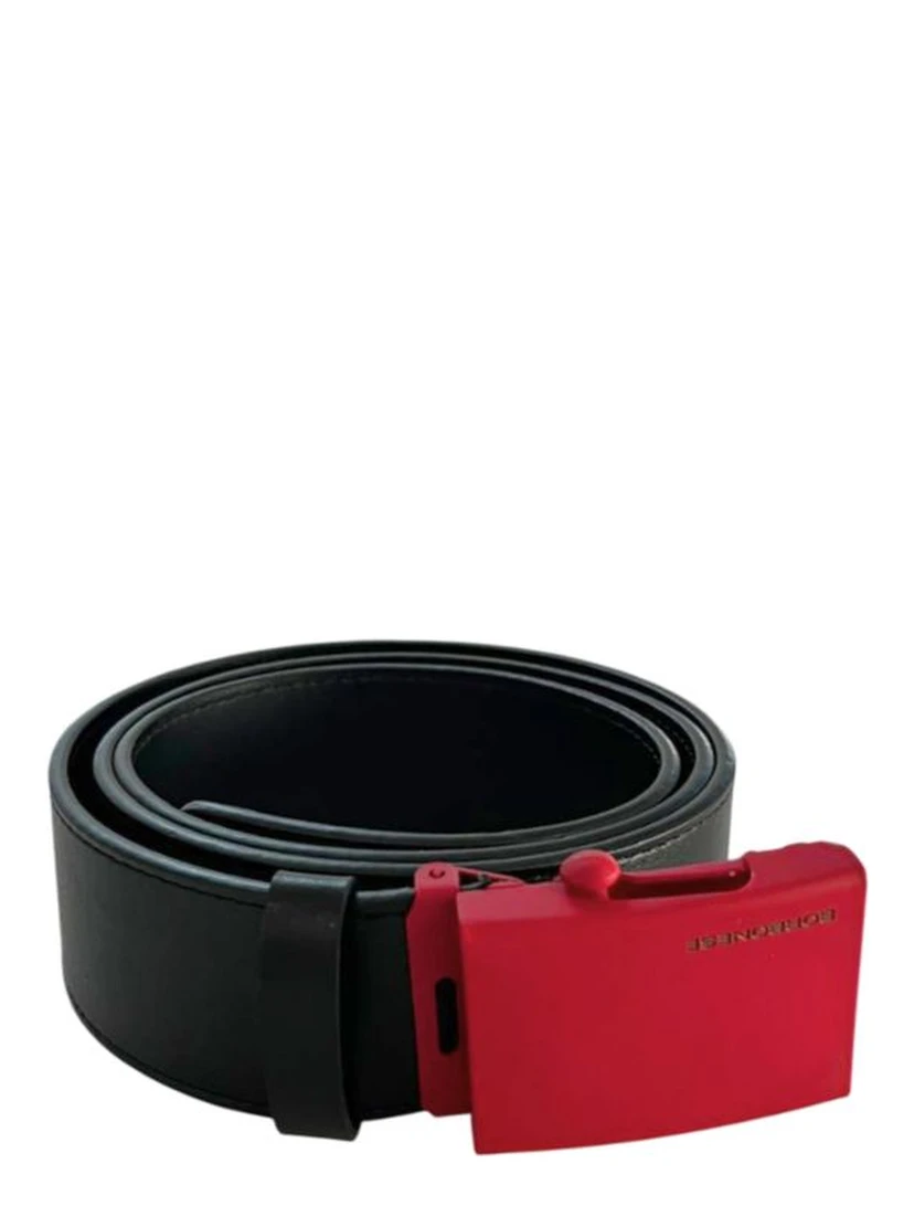 Black Leather Men Belt