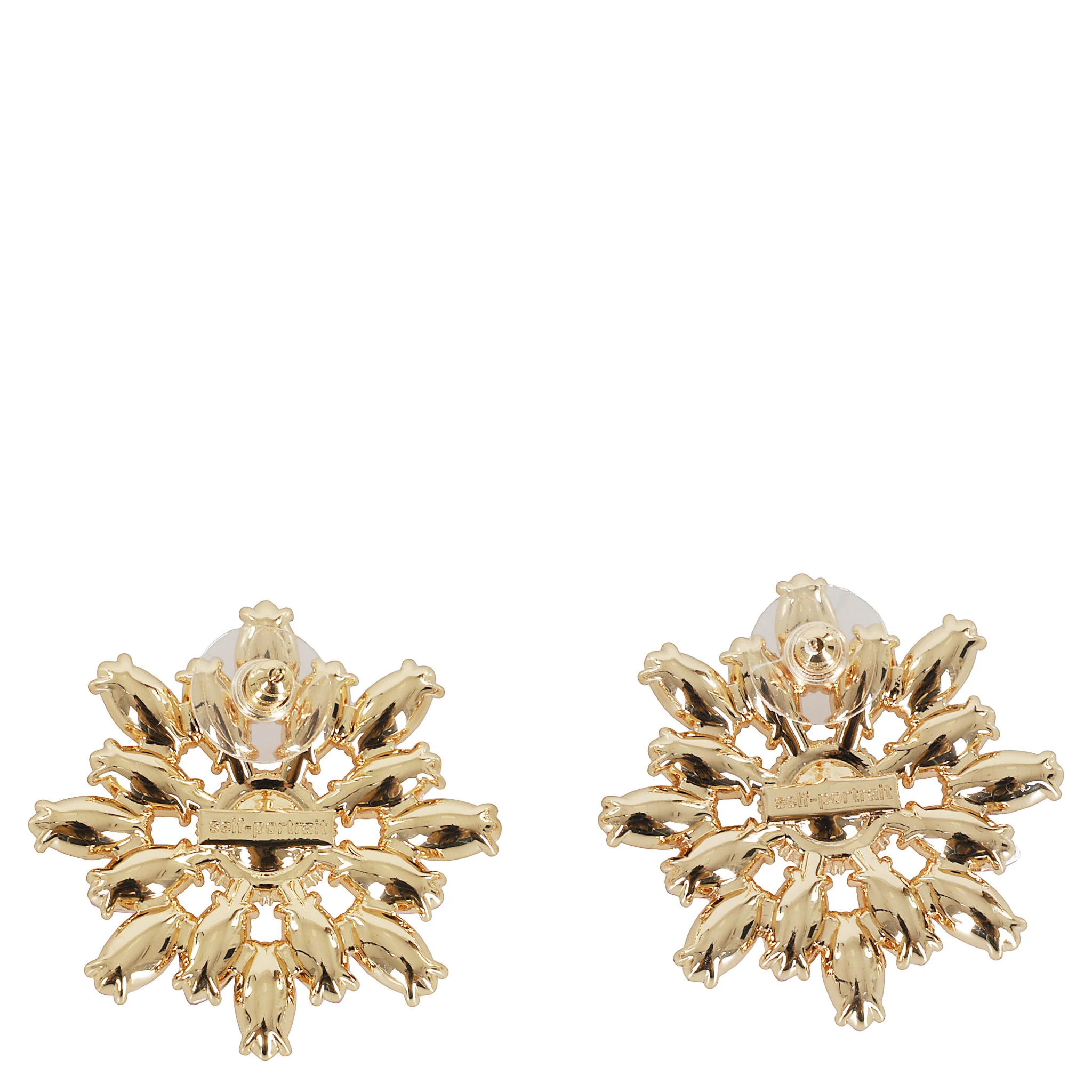 PINK CRYSTAL FLOWER EARRINGS