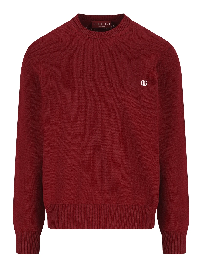 logo-plaque crew-neck sweater