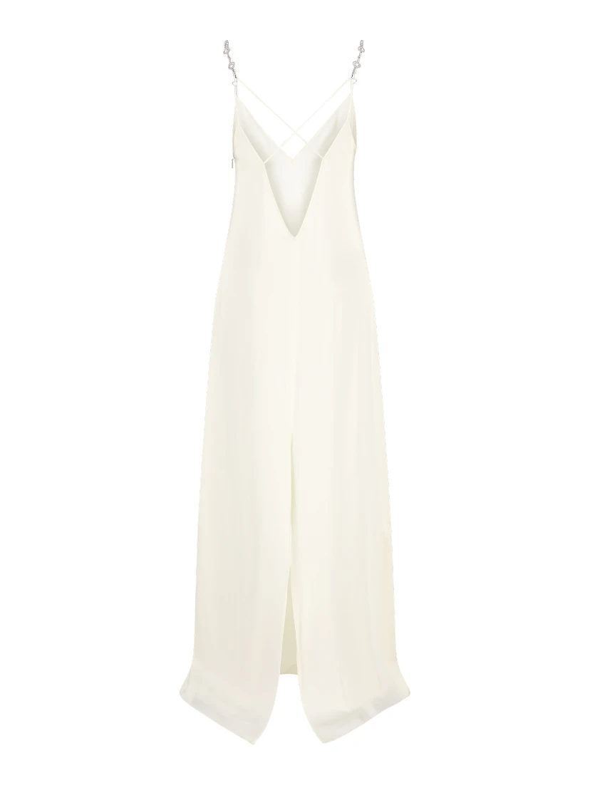 Satin Dress with Bow Detail