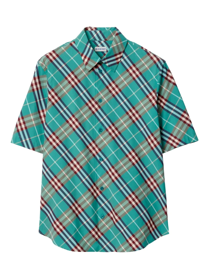Burberry Shirts Clear Blue