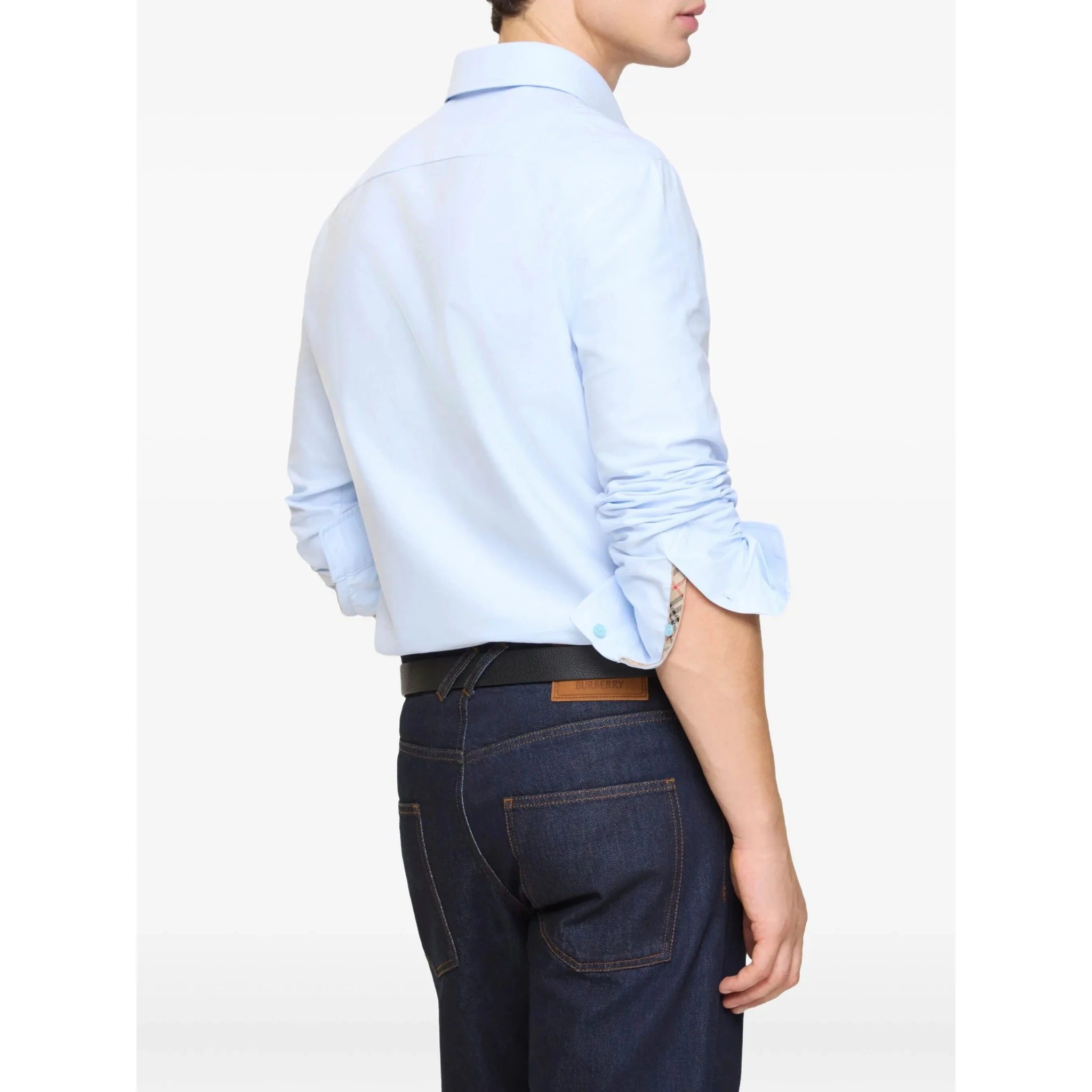Burberry Shirts Clear Blue