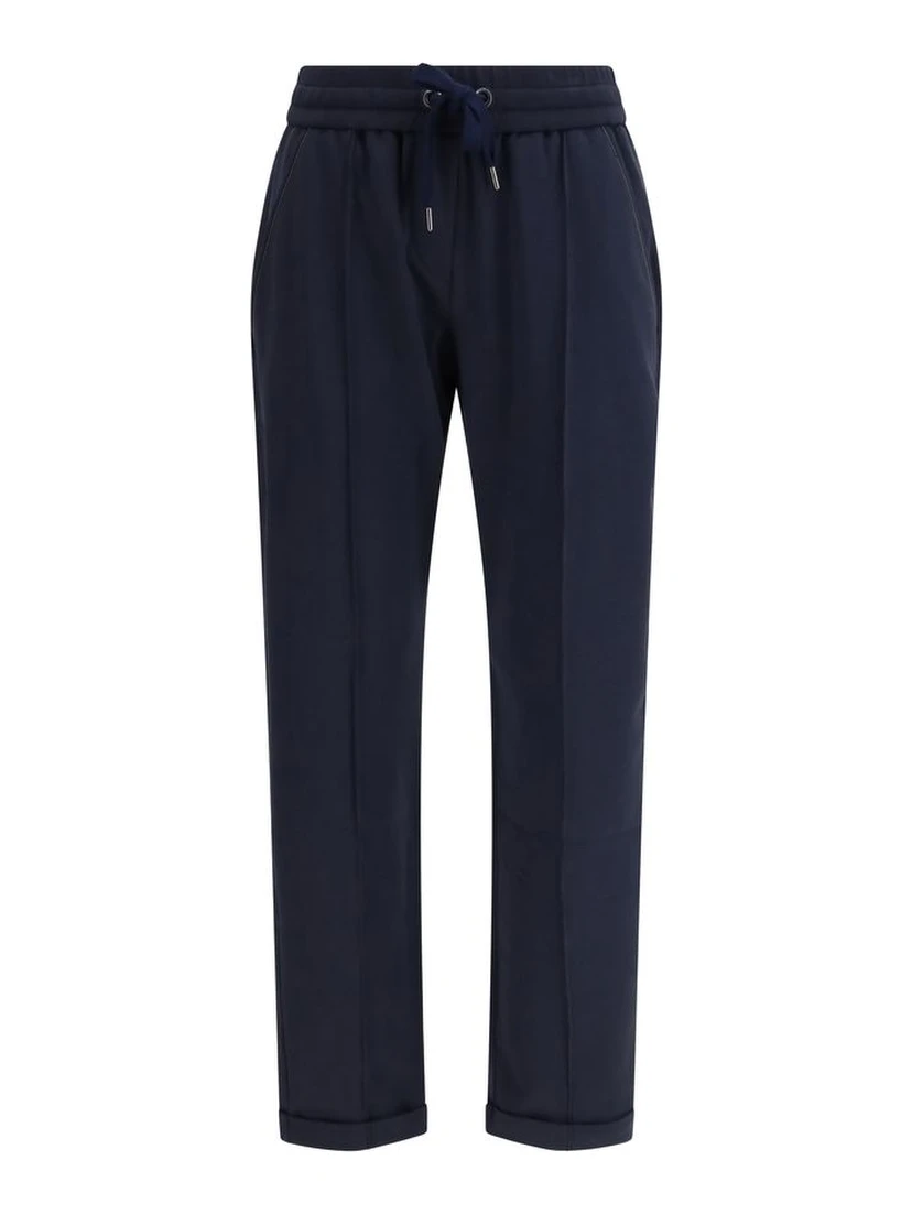 Blue Cotton Joggers (Workout Pants)