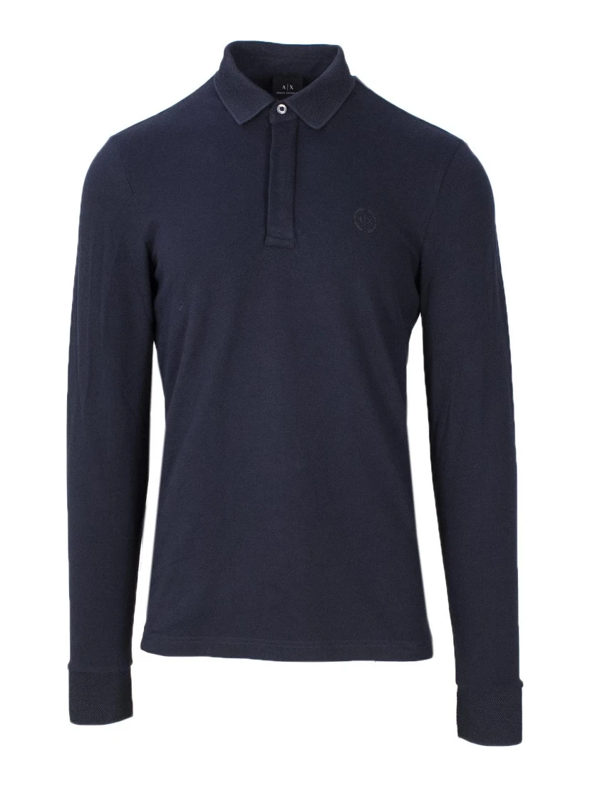 Blue Cotton Polo Shirt