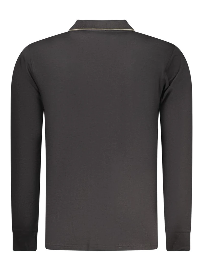 Black Cotton Mens Polo Shirt