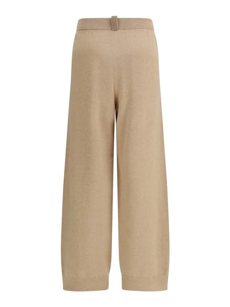Beige Fleece Wool Casual Pants alternative