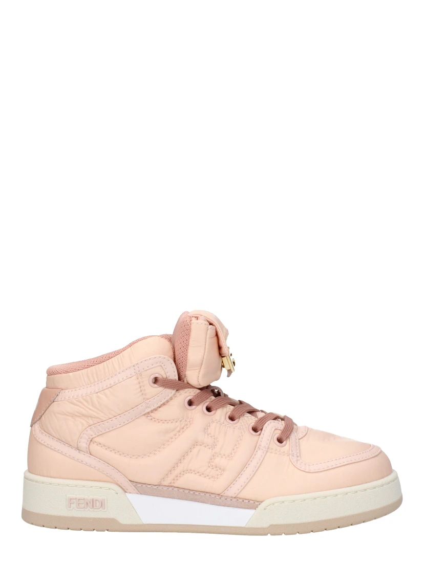 Pink Nylon High Top Sneakers