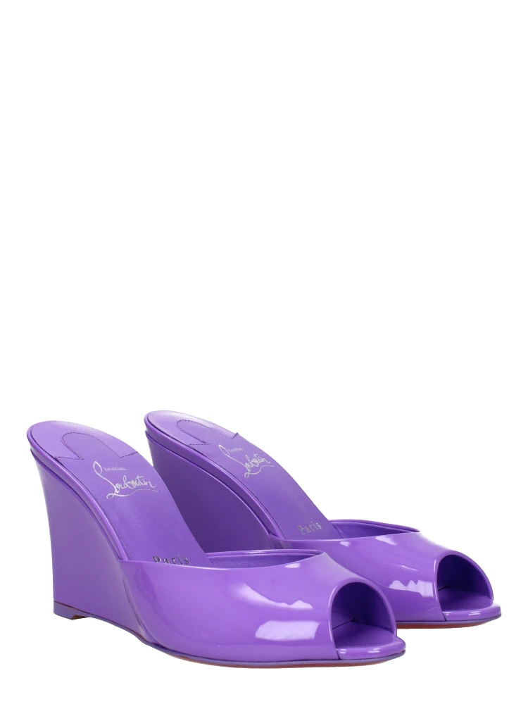 Purple Leather Wedge Sandals alternative