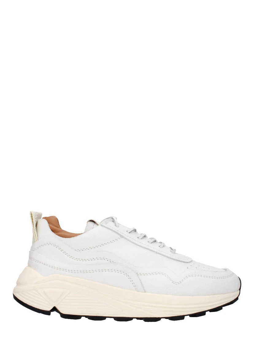 White Leather Chunky Sneakers
