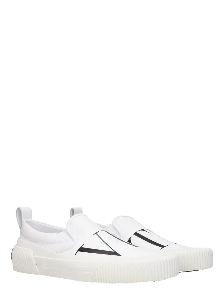 White Fabric Slip-On Loafers alternative