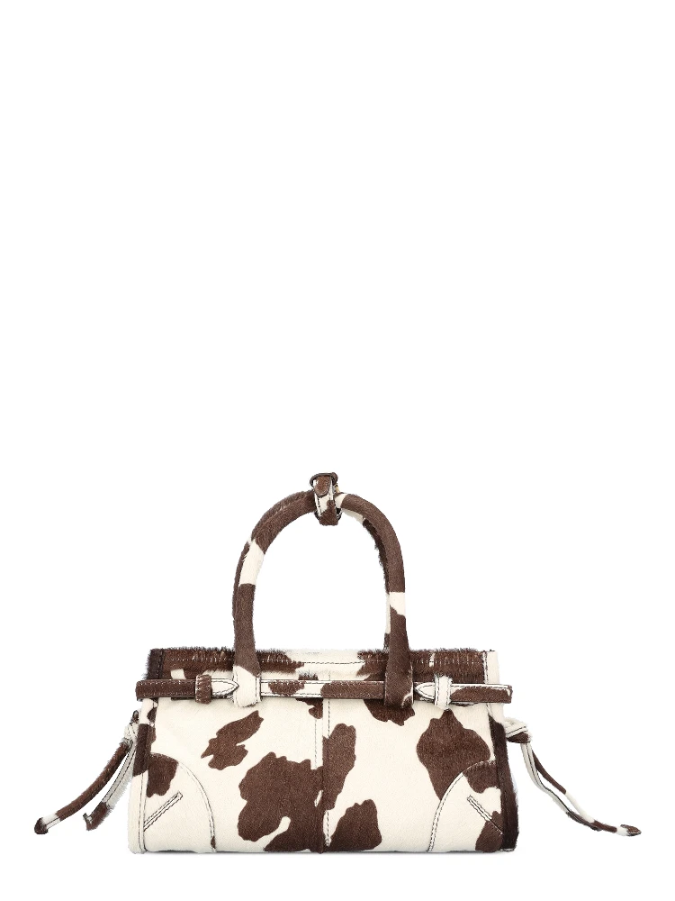 White and dark brown animal print Prada Bonnie mini handbag alternative