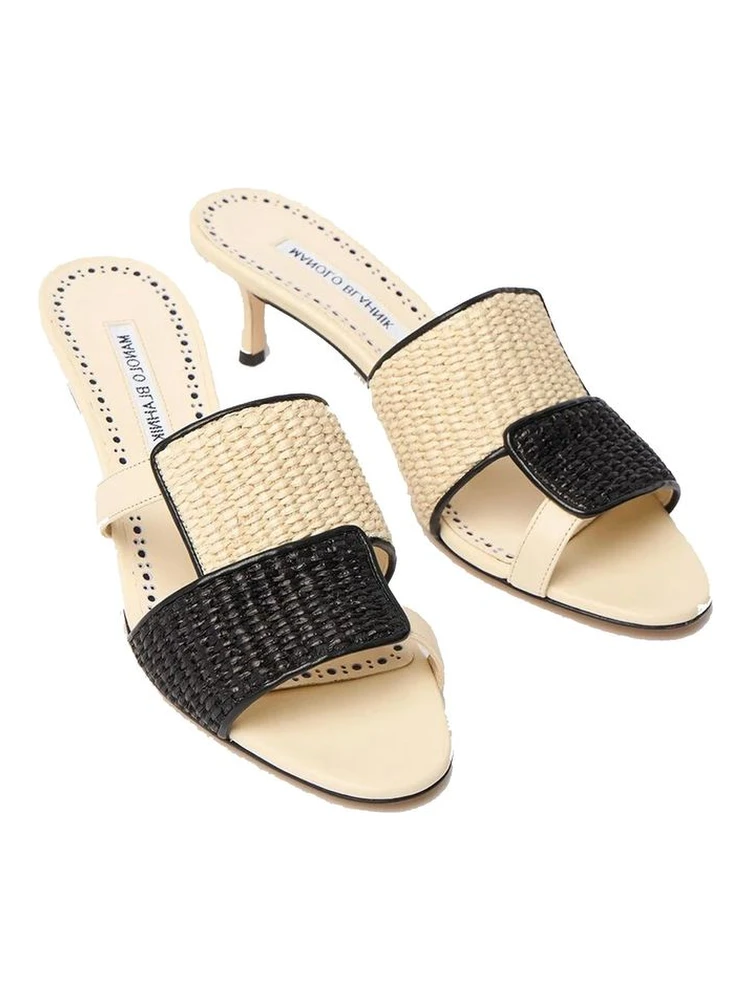 Beige Leather Flat Sandals alternative