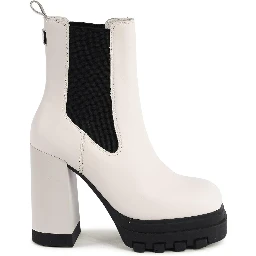 White Leather Ankle Boots
