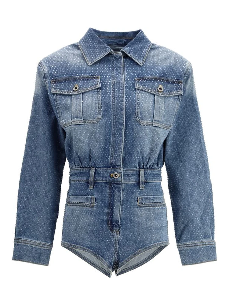 Blue Cotton Jumpsuit