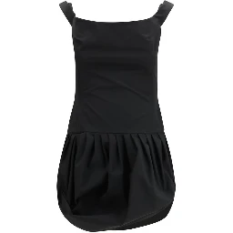 Black Polyester Casual Dress