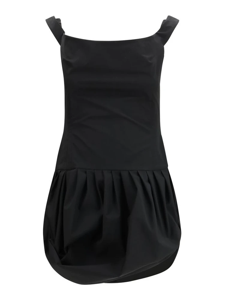 Black Polyester Casual Dress